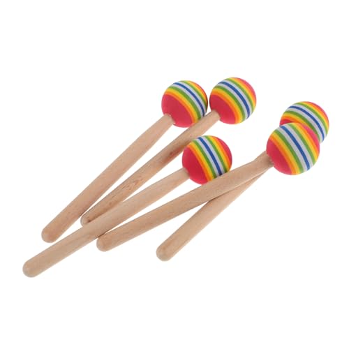 Toyvian 5 Stück Musikinstrumente Holzschlägel Musikalisches für Kinderfreundliche Trommelstöcke Handtrommelzubehör Trommelstock aus Filz Kindertrommelstöcke Schwamm Toyvian 5 Stück Musikinstrumente Holzschlägel Musikalisches für Kinderfreundliche Trommelstöcke Handtrommelzubehör Trommelstock aus Filz Kindertrommelstöcke Schwamm von Toyvian