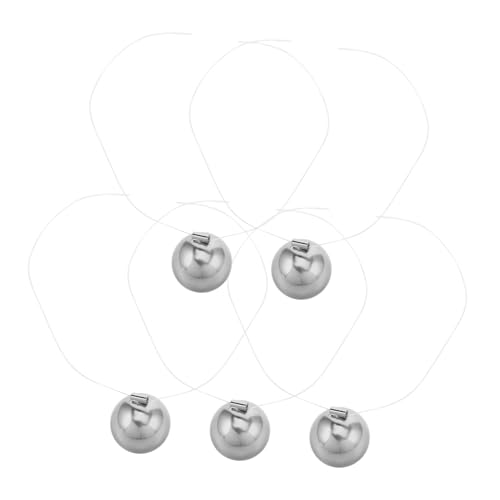 Toyvian 5 Stück Newton Ball Swing Accessoires Physikschmuck Physik Wissenschaft Ornamente Wiegenpendel Wiegen-Balance-bälle Physik -Experiment -kit Metallkugeln Rostfreier Stahl Silber von Toyvian