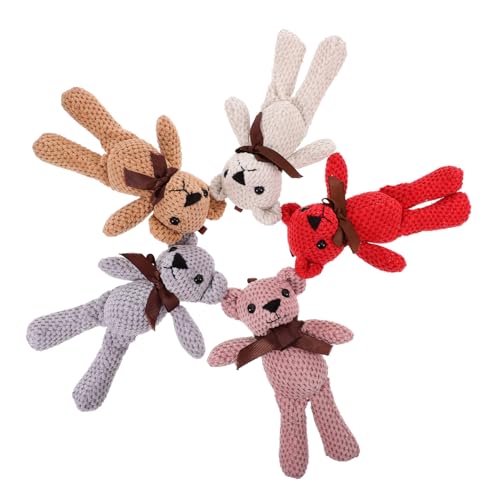 Toyvian 5 Stück Plüschtierpuppe Stoffpuppe Plüschbär Cartoon Stoffbär Kleiner Stoffbär Simulationstierspielzeug Süßer Kleiner Bär Kleine Stofftiere Massentier Plüschtier von Toyvian