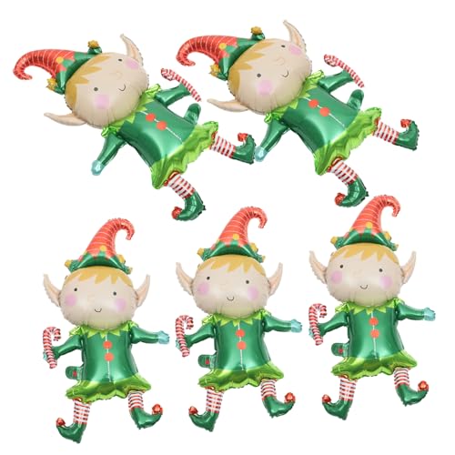 Toyvian 5 Stück Teiliges Aluminiumfolien Weihnachtsballons in Clown Form Dekorative Party Luftballons in Leuchtendem Grün Langlebig und Reißfest für Festliche Weihnachtsdekorationen im Toyvian 5 Stück Teiliges Aluminiumfolien Weihnachtsballons in Clown Form Dekorative Party Luftballons in Leuchtendem Grün Langlebig und Reißfest für Festliche Weihnachtsdekorationen im von Toyvian
