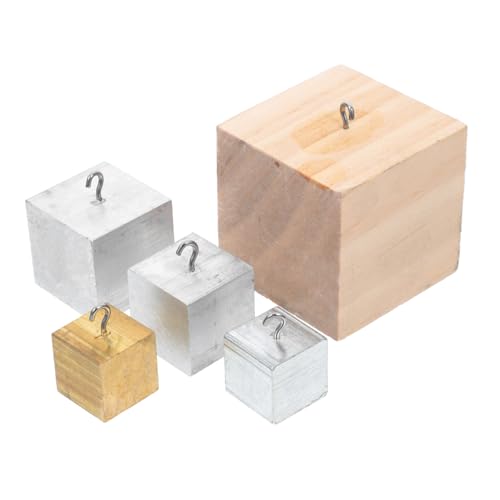 Toyvian 5 Stück Teiliges Dichtewürfel Set aus Kupfer Eisen Aluminium und Holz mit Haken Multifunktional für Physikalische Experimente und Naturwissenschaftliche Unterrichtsanwendungen Toyvian 5 Stück Teiliges Dichtewürfel Set aus Kupfer Eisen Aluminium und Holz mit Haken Multifunktional für Physikalische Experimente und Naturwissenschaftliche Unterrichtsanwendungen von Toyvian