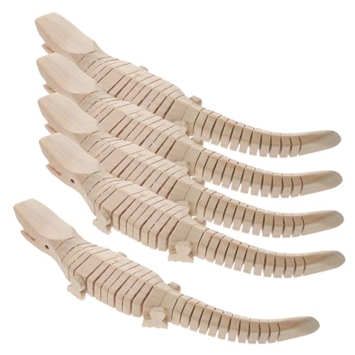 Toyvian 5 Stück Teiliges Holz Krokodil Kompakt und Leicht Blank DIY Lernspielzeug für Schüler Fördert Naturerkennung Intelligenz und Kreatives Denken für Schule und Freizeit Toyvian 5 Stück Teiliges Holz Krokodil Kompakt und Leicht Blank DIY Lernspielzeug für Schüler Fördert Naturerkennung Intelligenz und Kreatives Denken für Schule und Freizeit von Toyvian