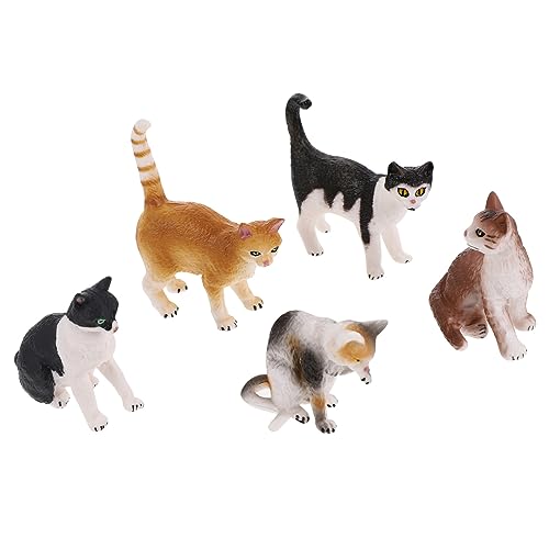 Toyvian 5 Stück Teiliges Katzenmodell Realistische Miniaturfiguren für Garten und Innenraumdekoration Kinderspielzeug und für Katzenliebhaber Toyvian 5 Stück Teiliges Katzenmodell Realistische Miniaturfiguren für Garten und Innenraumdekoration Kinderspielzeug und für Katzenliebhaber von Toyvian