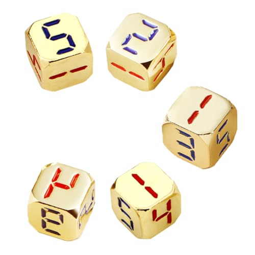Toyvian 5 Stück Teiliges Metall Goldene für Brettspiele Partyspielzeug Leicht und Tragbar für Feiern und Zusammenkünfte mit Freunden von Toyvian