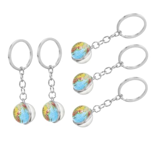 Toyvian 5 Stück Teiliges Schlüsselanhänger aus Robustem Kleine Leichte Anhänger mit Erdglobus Design Strapazierfähig und Verschleißfest als Partygeschenk und Bastelcharms für Weltreisende von Toyvian