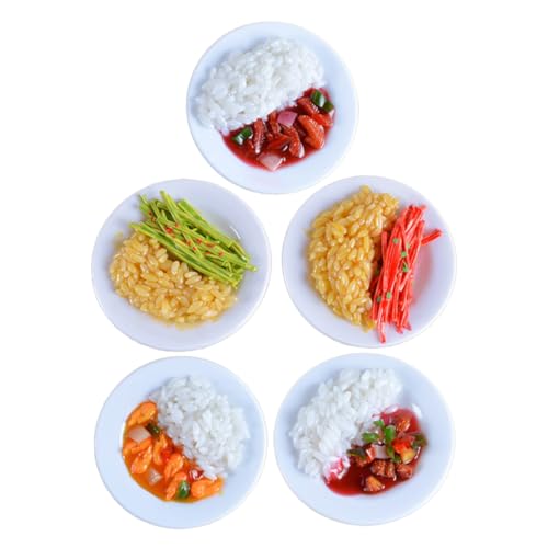 Toyvian Rollenspiel- 5-teiliges Reisspiel-Spielzeug Gefälschtes -Spielzeug Für Jungen Und Mädchen Realistisches Spielrestaurant-spielset von Toyvian