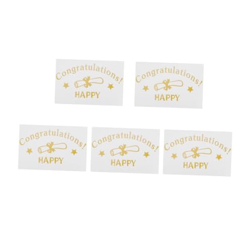 Toyvian 5 Stücke Graduation Decals Transparente Aufkleber Graduation Aufkleber Ballon Aufkleber Für Graduation Selbst Adhesive Aufkleber Für Ballon Goldene von Toyvian