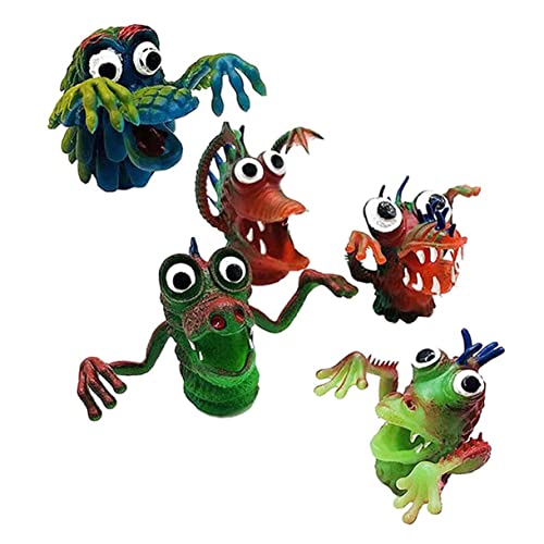 Toyvian Handpuppen Für Kinder 5-teiliges Set Fingertier- Neuheit Fingerpuppe Geisterfingerspielzeug Daumenpuppe Tierische Handpuppe Tierische Familienfigur Finger Cool Junge Kieselgel Baby Kind von Toyvian