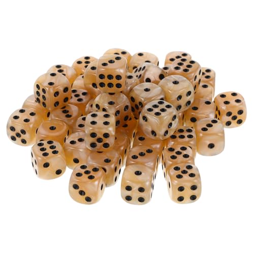 Toyvian 50 Stück Acrylwürfel Für Den Unterricht Im Klassenzimmer, Brettspiele, Rollenspiele, Partygeschenke, Rollenspiele, Unterricht Im Klassenzimmer, 12 Mm von Toyvian