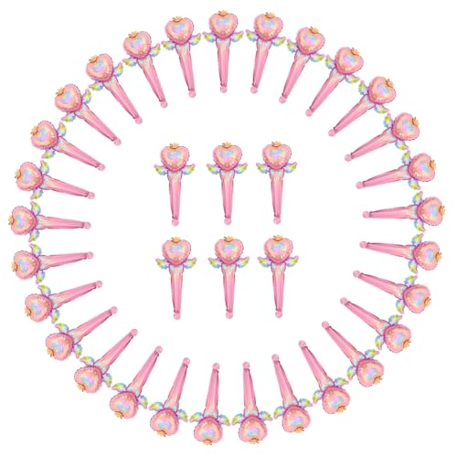 Toyvian 50 Stück Aluminium Folienballons in Form Einer Handlichen Pinken Fairy Wand als Partydekoration für Geburtstagsfeiern mit Langlebigem Material und Einfachem Tragen von Toyvian
