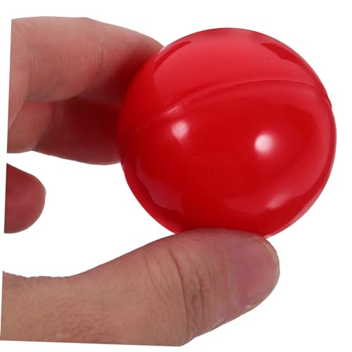 Toyvian 50 Stück Bunte Aktivitäts Lotteriebälle Durchmesser Leichte Hohle Kunststoffkugeln für Partyspiele Events Bingo und Gewinnspiele Langlebig Rote Farbe von Toyvian
