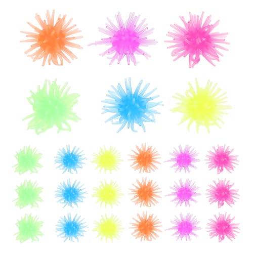 Toyvian 50 Stück Bunte Klebrige Wandspielzeuge Elastische Stretch Toys Flexibles Stressabbau für Party Haftend Glatten Oberflächen Lustiger Spaß für Drinnen und Draußen von Toyvian