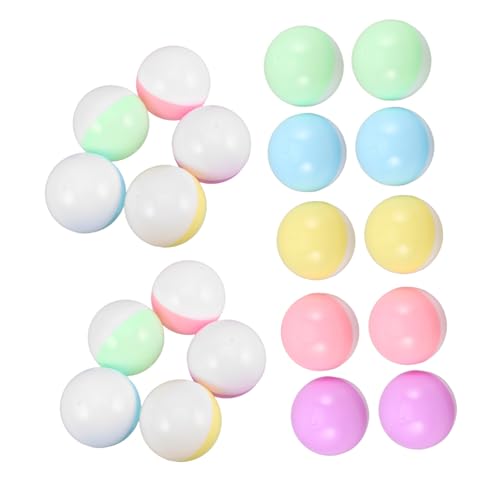 Toyvian 50 Stück Bunte Macaron Farbige Runde Plastikkugeln für Diy Bastelprojekte Automaten und Kinderpartys von Toyvian