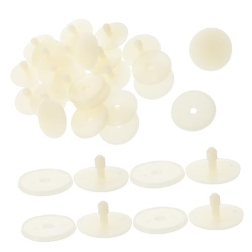 Toyvian 50 Stück Gemeinsames Puppenzubehör DIY-Bastelverbindungen Puppenzubereitungsmaterialien gefälschte Gelenke Puppenteile Puppengelenke aus Kunststoff Plastik Weiß von Toyvian
