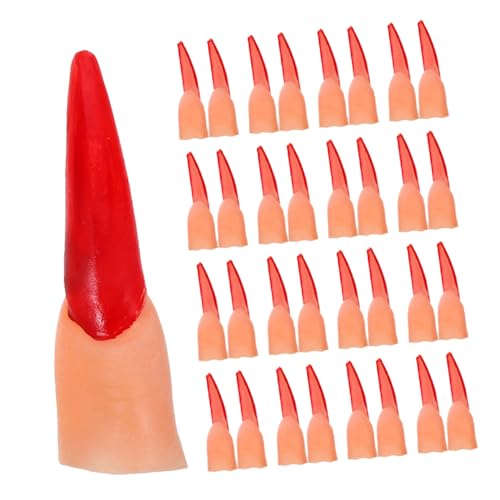 Toyvian 50 Stück Halloween Fake Finger mit Roten Krallen Realistische Kunststoff Fingerspitzen Passend Gruselige Deko für Kostüme Cosplay Party und Theateraufführungen Toyvian 50 Stück Halloween Fake Finger mit Roten Krallen Realistische Kunststoff Fingerspitzen Passend Gruselige Deko für Kostüme Cosplay Party und Theateraufführungen von Toyvian