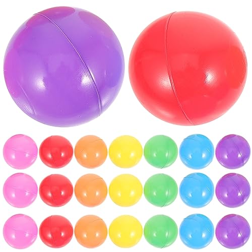 Toyvian 50 Stück Meeresball Badespielzeug farbige Bällebadbälle farbige Meeresbälle Bällebad Bälle Masse Bälle für Bällebad Kugelspielzeug aus Kunststoff farbiges Kugelspielzeug Plastik von Toyvian