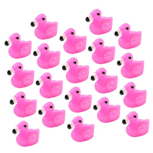 Toyvian Niedliches Mini-Flamingo-Ornament-Set 50-teilig Harz Flamingo-hofdekorationen Für Garten Puppenhaus Party von Toyvian