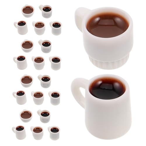 Toyvian 50 Stück Mini Aus Harz Essen Kleines Getränk Puppenhaus Zubehör Schlüsselanhänger Anhänger Mini Kaffeetassen Figuren Harz von Toyvian