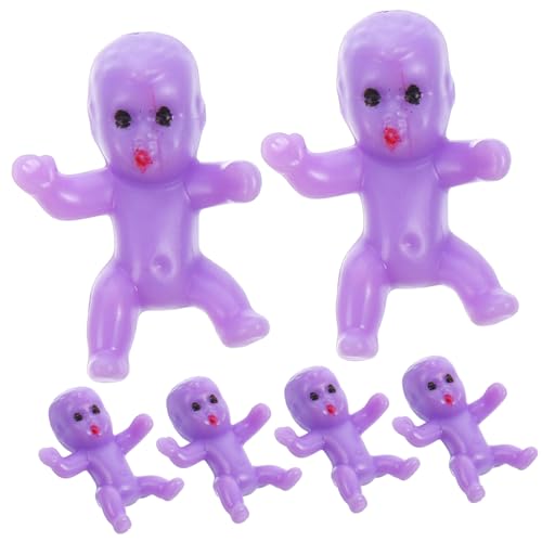 Toyvian 50 Stück Mini Kunststoff Junge Mädchen Figuren Kleine Miniatur Puppen für Babyparty Dekoration Kuchen Tischdeko und Puppenhaus Zubehör von Toyvian