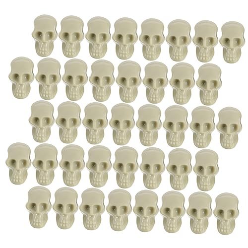 Toyvian 50 Stück Mini Plastikköpfe Realistische Schädel Deko für Halloween DIY Zubehör für Partys Gruselige Dekorationen für Maskeraden Karneval und Streiche von Toyvian