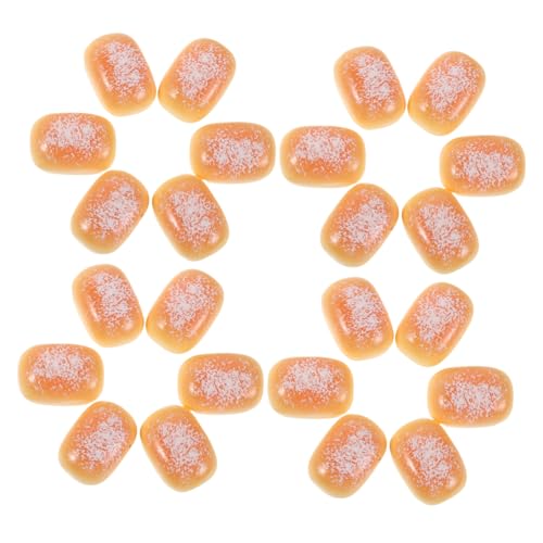 Toyvian 50 Stück Mini Resin Brotsimulation Kreative DIY Miniatur Backwarenfiguren Kompakte Künstliche Brotmodelle für Puppenhaus Küchen und Heimdekoration für und Rollenspiele von Toyvian