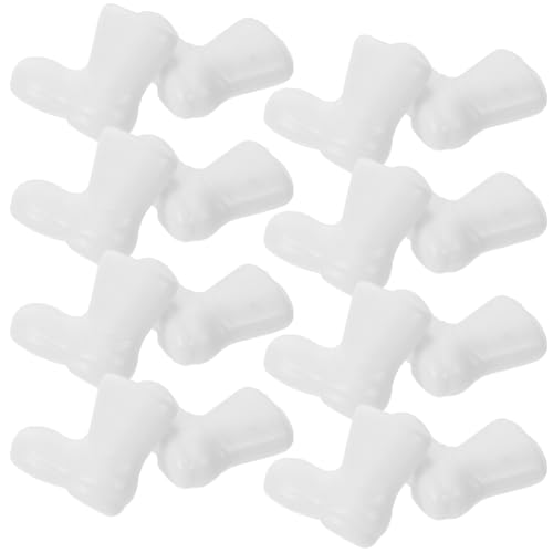 Toyvian 50 Stück Mini-Weihnachtsmann-Schuhe Weihnachts-Mini-Schuhe Puppenschuhe Zum Basteln Weihnachts-Puppenhaus-Dekorationen 2 cm Weiß von Toyvian