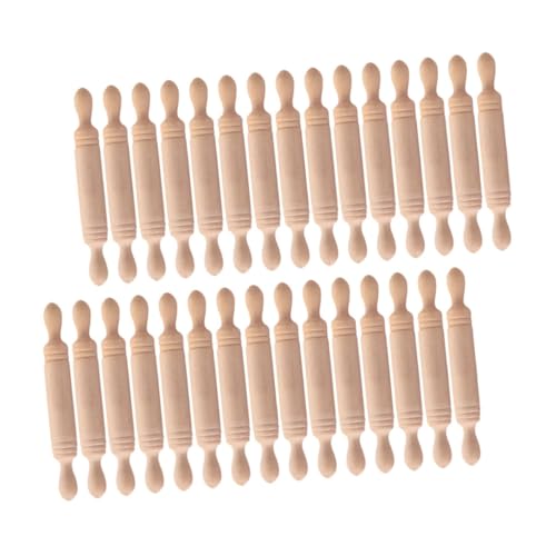Toyvian 50 Stück Miniatur Holz für Puppenhäuser Realistische Mini Rollstäbe für Bastelprojekte Dekoration und Fotografie Requisiten Toyvian 50 Stück Miniatur Holz für Puppenhäuser Realistische Mini Rollstäbe für Bastelprojekte Dekoration und Fotografie Requisiten von Toyvian