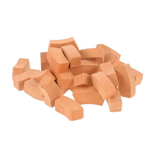 Toyvian 50 Stück Miniatur aus Clay Realistische Mini Bausteine für DIY Bastelprojekte Langlebige Miniatur Bausteine für Modellhäuser Familienfreundliches Konstruktionsspielzeug von Toyvian