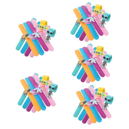 Toyvian 50 Stück Silikon-schnappring-armband Kinderkoffer Armbänder Für Jungen Silikonarmbänder Weltraumspielzeug Halsketten Für Kinder Kleinkind Geburtstagsgeschenk Platz Kieselgel von Toyvian