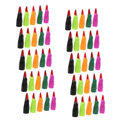 Toyvian 50 Stück Teiliges Halloween Nagelset Bunte Hexenfinger Kunstnägel Realistisch Leicht Tragbar für Party Cosplay Make Up Zubehör in Orange Grün Schwarz Toyvian 50 Stück Teiliges Halloween Nagelset Bunte Hexenfinger Kunstnägel Realistisch Leicht Tragbar für Party Cosplay Make Up Zubehör in Orange Grün Schwarz von Toyvian