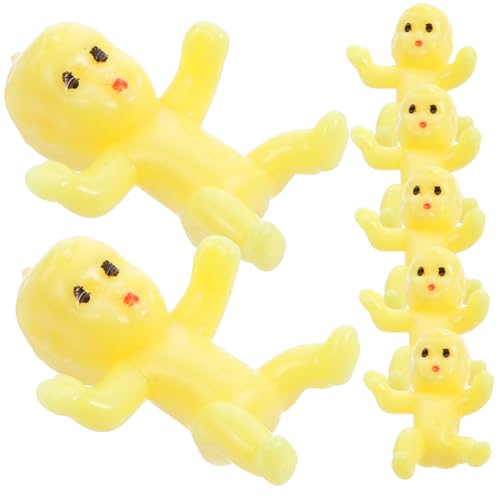 Toyvian 50 Stück Teiliges Kleine Plastikbabys Gelb Miniaturfiguren für Shower Partydekoration Kuchenstecker und Eiswürfelspiel Zubehör Langlebig und Realistisch von Toyvian