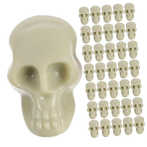 Toyvian 50 Stück Teiliges Mini Halloween Deko Realistische Miniatur Schädelköpfe Robuste DIY Grusel Requisiten für Party Foto Shootings Bar und Heimdekoration von Toyvian