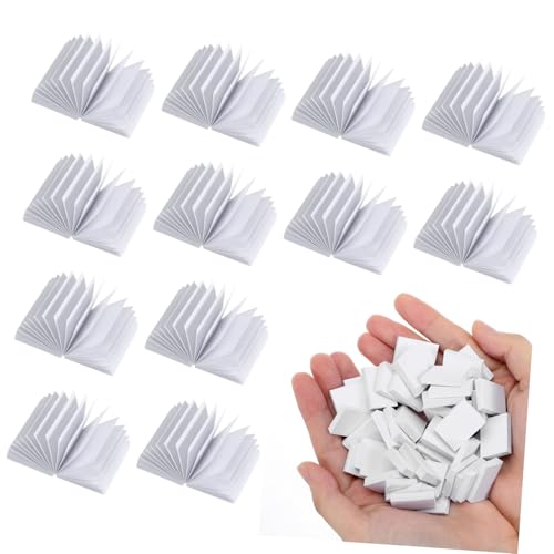 Toyvian 50 Stück Teiliges Miniatur Buch mit Leeren Seiten Puppenhaus Zubehör Vielseitig als Mini Notizbuch und Dekoration für Bastelprojekte Feine Verarbeitung Langlebig von Toyvian