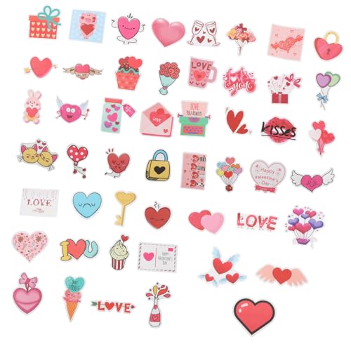 Toyvian 50 Stück Valentinstag-Aufkleber, Herz-Aufkleber, Personalisierte DIY-Dekorationen Für Gepäck Und Autos, Herz-Aufkleber Für Kinder, Sammelalbum Und Party-Dekoration Toyvian 50 Stück Valentinstag-Aufkleber, Herz-Aufkleber, Personalisierte DIY-Dekorationen Für Gepäck Und Autos, Herz-Aufkleber Für Kinder, Sammelalbum Und Party-Dekoration von Toyvian