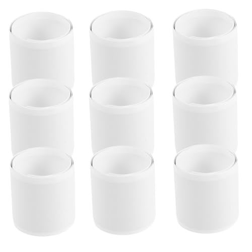 Toyvian 50 Stück Weiße Slap Armbänder für Weiches Material Hautfreundlich DIY Kreativarmbänder für Partys Bastelprojekte Feiertage Interaktives Snap Wristband Zubehör von Toyvian