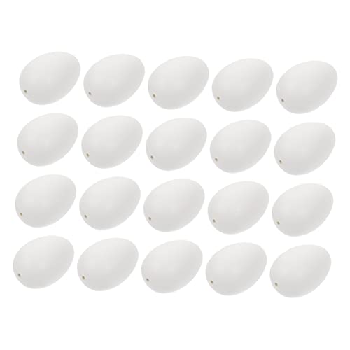 Toyvian 50 Stück nachgeahmte Eier Jagd Eier dekorieren Eier basteln Gefälschte Eierhälften groß Fälschung plastikeier für ostern easter eggs Eier hängende Anhänger Osterei-Verzierung Weiß von Toyvian