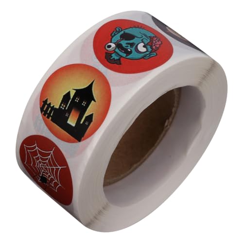 Toyvian 500 Blatt Halloween Aufkleber Cartoon Aufkleber Halloween Geschenkaufkleber Halloween Klebeaufkleber Kreativer Backaufkleber Geschenkverpackungsaufkleber Kürbismuster von Toyvian