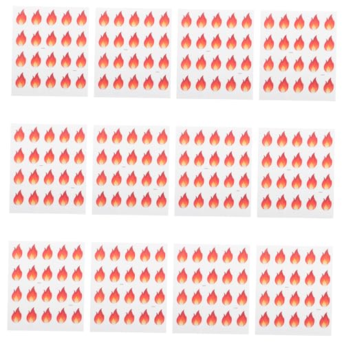 Toyvian 500 Pcs Flammenaufkleber Küchenetiketten für Behälter Feuer Aufkleber Etikettenaufkleber für Gläser mini Aufkleber lustige Aufkleber dekorative Etiketten kleine Klebeetiketten PVC von Toyvian