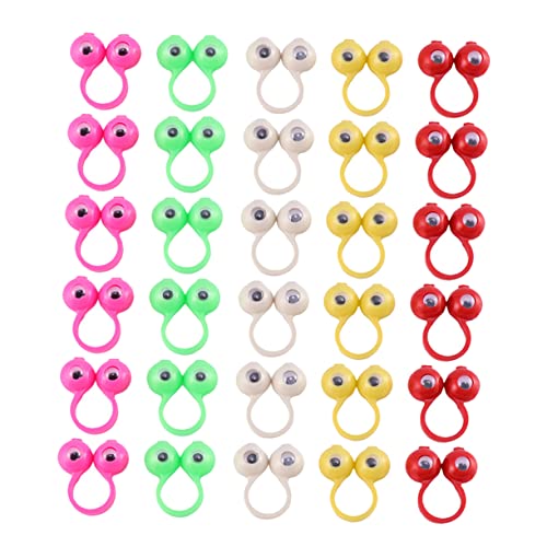 Toyvian 50Stücke Augen Fingerpuppen Große Augen Fingerring Puppen für Lernspielzeug Kreativität und Logischem Leicht und Sicher aus Gefertigt von Toyvian