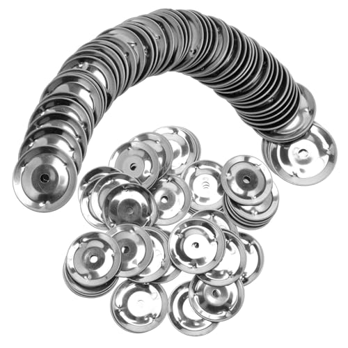 Toyvian 50stücke Trommelring Becken-Ching-Ring Tamburin-Effekt Percussion-Ching-Ring Trommelbecken-Begleiter Ching-Ring Trommelzubehör Jingle-Ringe Edelstahl Percussion Effekt von Toyvian