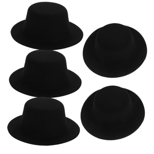 Toyvian 5St Mini-Simulations-Strohhut Kleiner Hut Foto-Requisite Puppenmütze selber Machen Puppenhaus-Hut-Requisiten DIY-Bastelmützen-Requisite Puppenhaus-Minihut Puppenhüte gefühlt Black Toyvian 5St Mini-Simulations-Strohhut Kleiner Hut Foto-Requisite Puppenmütze selber Machen Puppenhaus-Hut-Requisiten DIY-Bastelmützen-Requisite Puppenhaus-Minihut Puppenhüte gefühlt Black von Toyvian