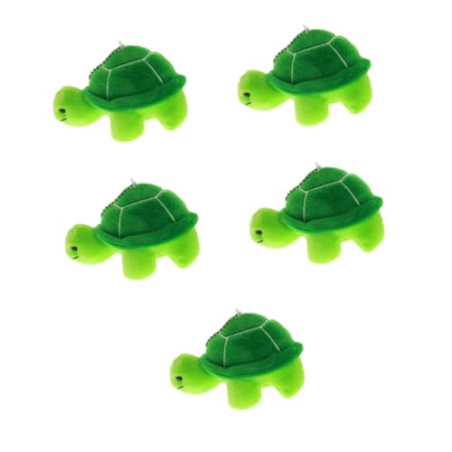 Toyvian 5St Schildkröten-Anhänger Kinderspielzeug Schlüsselanhänger Paar-Ornament Plüschtier Spielzeuge Erinnerungsgeschenk Plüsch-Schildkröten-Dekor Karikatur Charme Baby von Toyvian