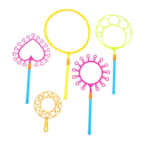 Toyvian 5er Set Blasenkreis Bubble-Party- Bubble -zauberstäbe Bunter Blasenstab Bunte Blasenstäbe Blasenmacher Blasen Seifenblasenmacher Im Freien Blasen Machen Plastik von Toyvian