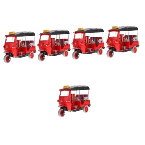 Toyvian 5st Dreirad Spielzeug Mini-spielzeugautos Schieben Und Gehen Sie Zurück Autospielzeug Mini-Fahrzeug-Spielzeug Reibungsbetriebenes Fahrzeug-spielset Abs Puzzle Baby Spielzeugset von Toyvian