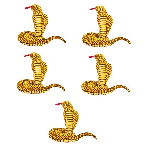 Toyvian 5st Plüschfigurenspielzeug Schlange Stofftier Schlangen-stofftier Baby-umarmungsschlange Spielzeug Zur Tiererkennung Grauer Katzenplüsch Gefälschter Schlangenplüsch Künstlich Kobra von Toyvian