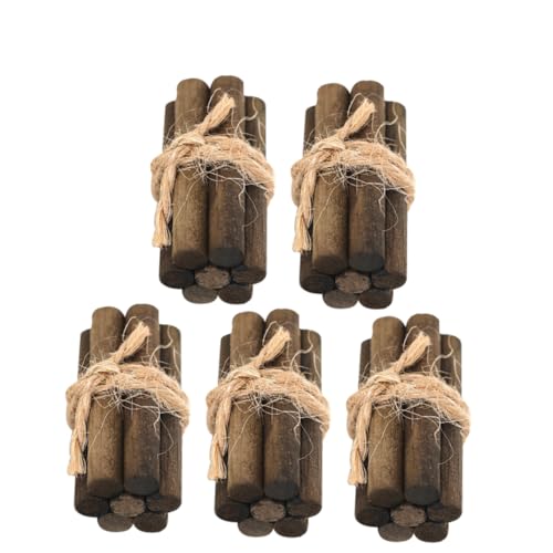Toyvian 5st Spielzeug Für Brennholzhaufen Puppenhaus Miniatur-brennholz Mini-feuerholzstab Falsches Lagerfeuer Miniatur-lagerfeuerfigur Kleines Modelle Essen Spielen Hölzern Streichhölzer von Toyvian