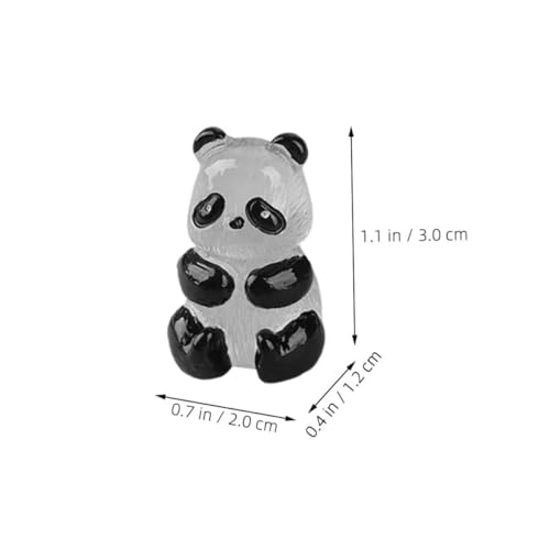 Toyvian 5stücke Mini Panda Figuren Leuchtende Resin Tierfiguren Für Mikrolandschaft Garten Dekoration Niedliche Panda Ornamente Für Feengarten Bonsai Tischdeko von Toyvian