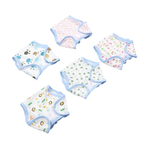 Toyvian 5stücke Puppenwindeln Babykleidung Wiederverwendbar Für Puppen Baumwolle Waschbar Windeln Spielzeug Puppenspielset Realistische Rollenspielkleidung Puppenhauszubehör von Toyvian