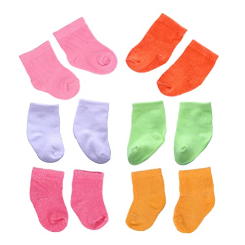 Toyvian 6 Paar Puppensocken Puppen- Knöchel- Socken- Puppenkleidung Accessoires für 18 Zoll Babypuppen (Zufällige Farbe) von Toyvian