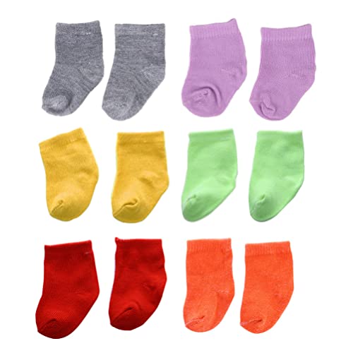 Toyvian Puppensocken für 18-Zoll-Babypuppen, 6 Paar Puppensöckchen Puppenkleidungs zubehör Toyvian Puppensocken für 18-Zoll-Babypuppen, 6 Paar Puppensöckchen Puppenkleidungs zubehör von Toyvian